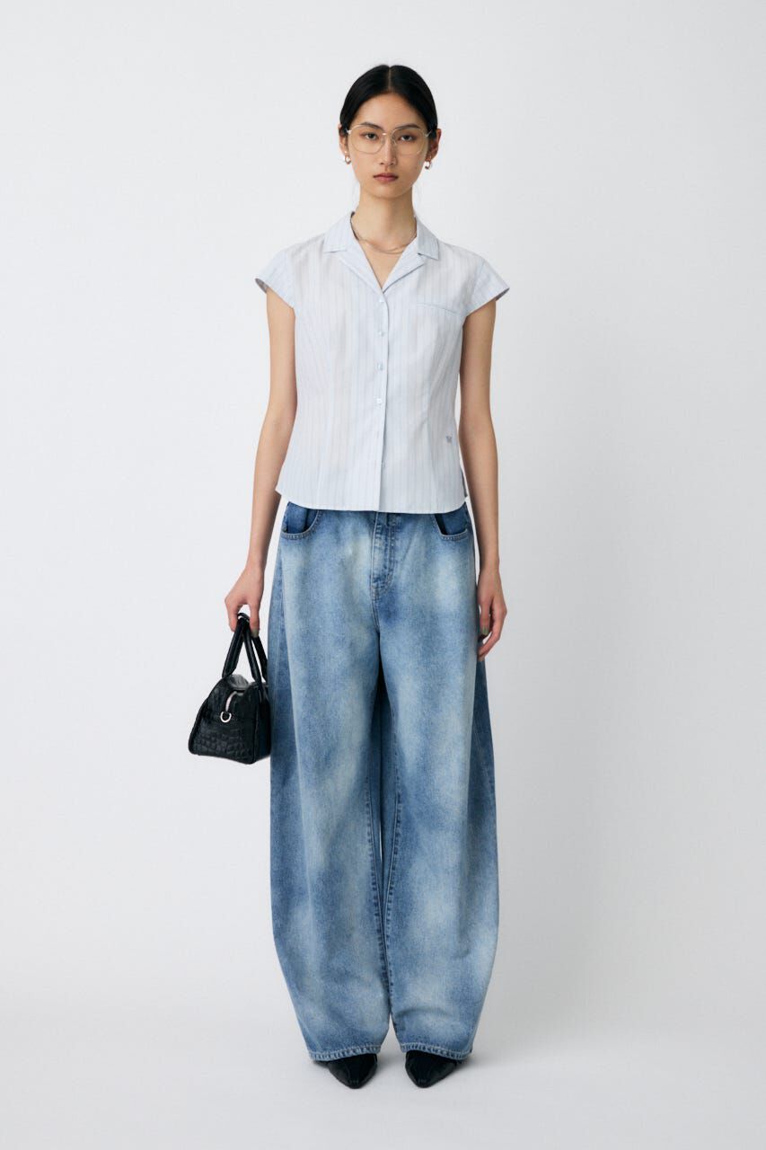 MOUSSY「MICRO SLEEVE SHIRT ブラウス」|シャツ・ブラウス|