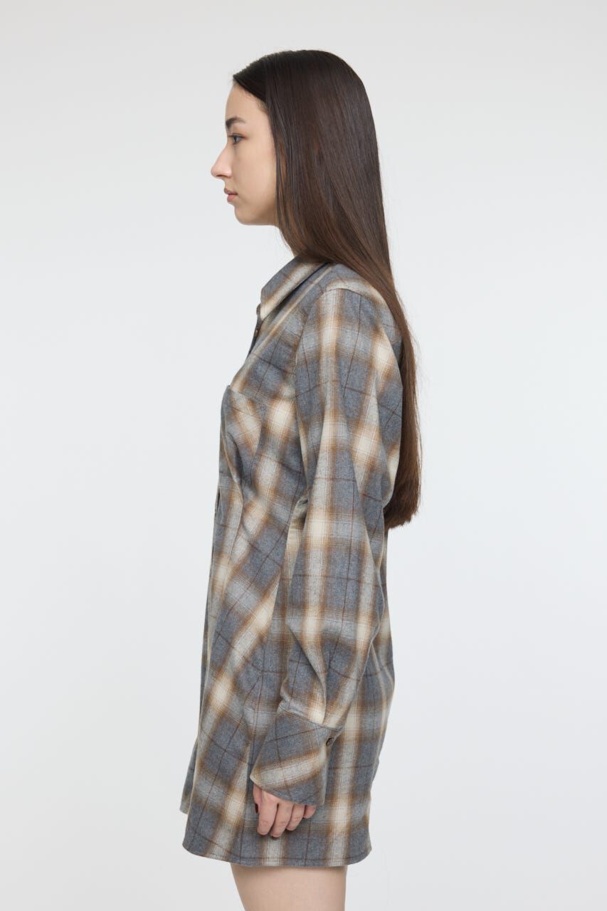 MOUSSY「CHECK SHIRT ドレス」|ワンピース|