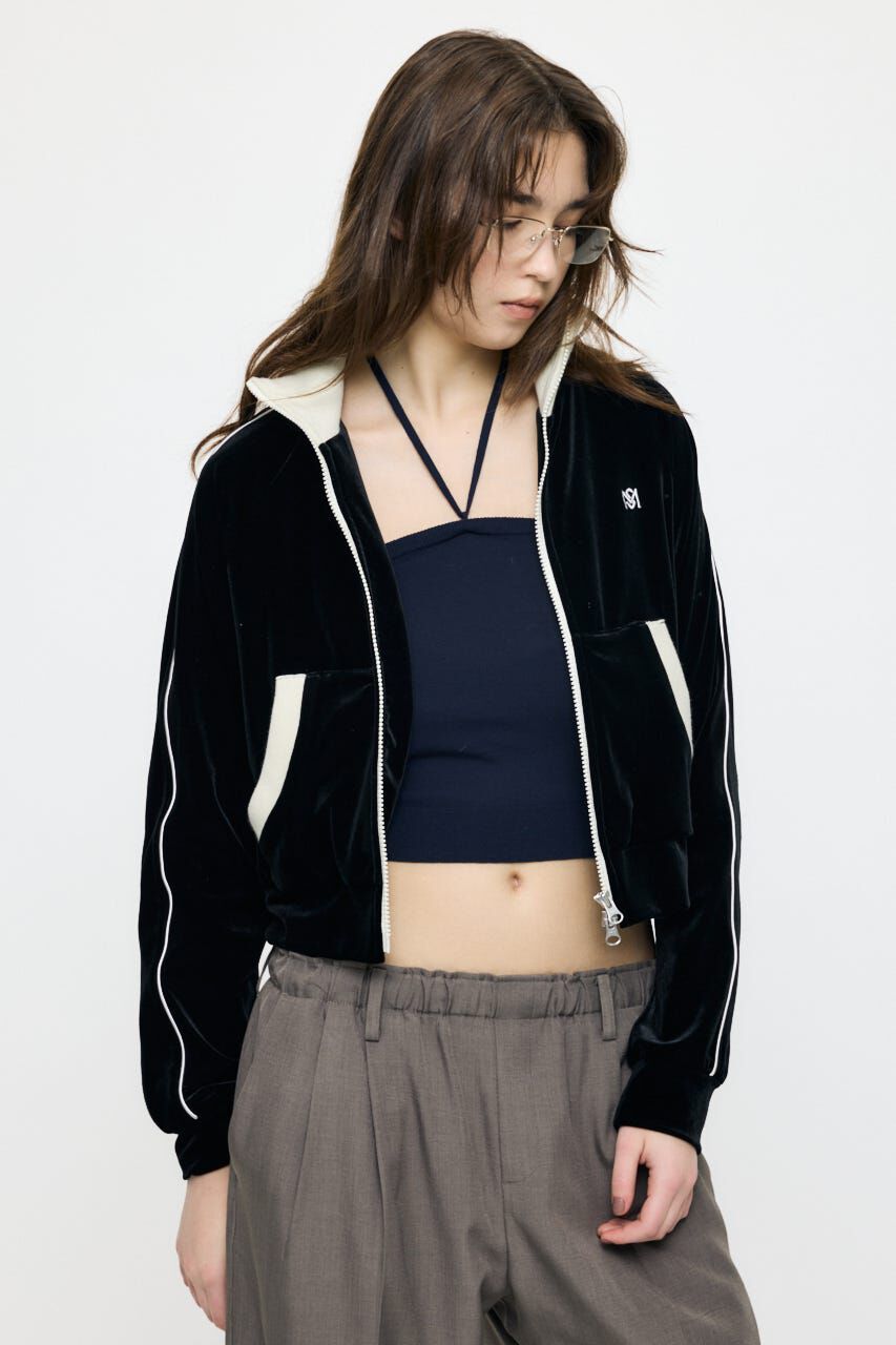 MOUSSY「VELOUR TRACK ジャケット」|その他|BLK