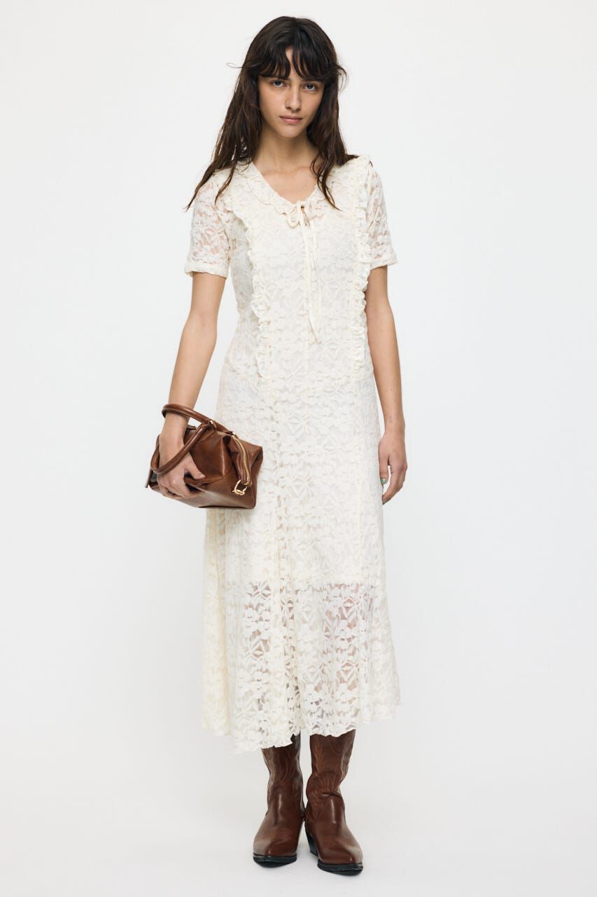 MOUSSY「CUT LACE ASYMMETRY ドレス」|ワンピース|