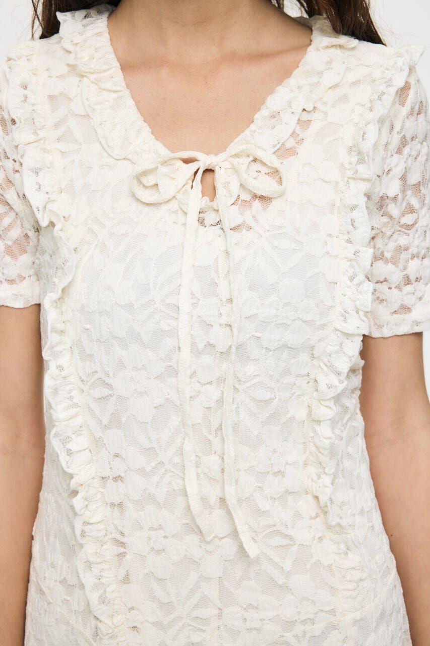 MOUSSY「CUT LACE ASYMMETRY ドレス」|ワンピース|