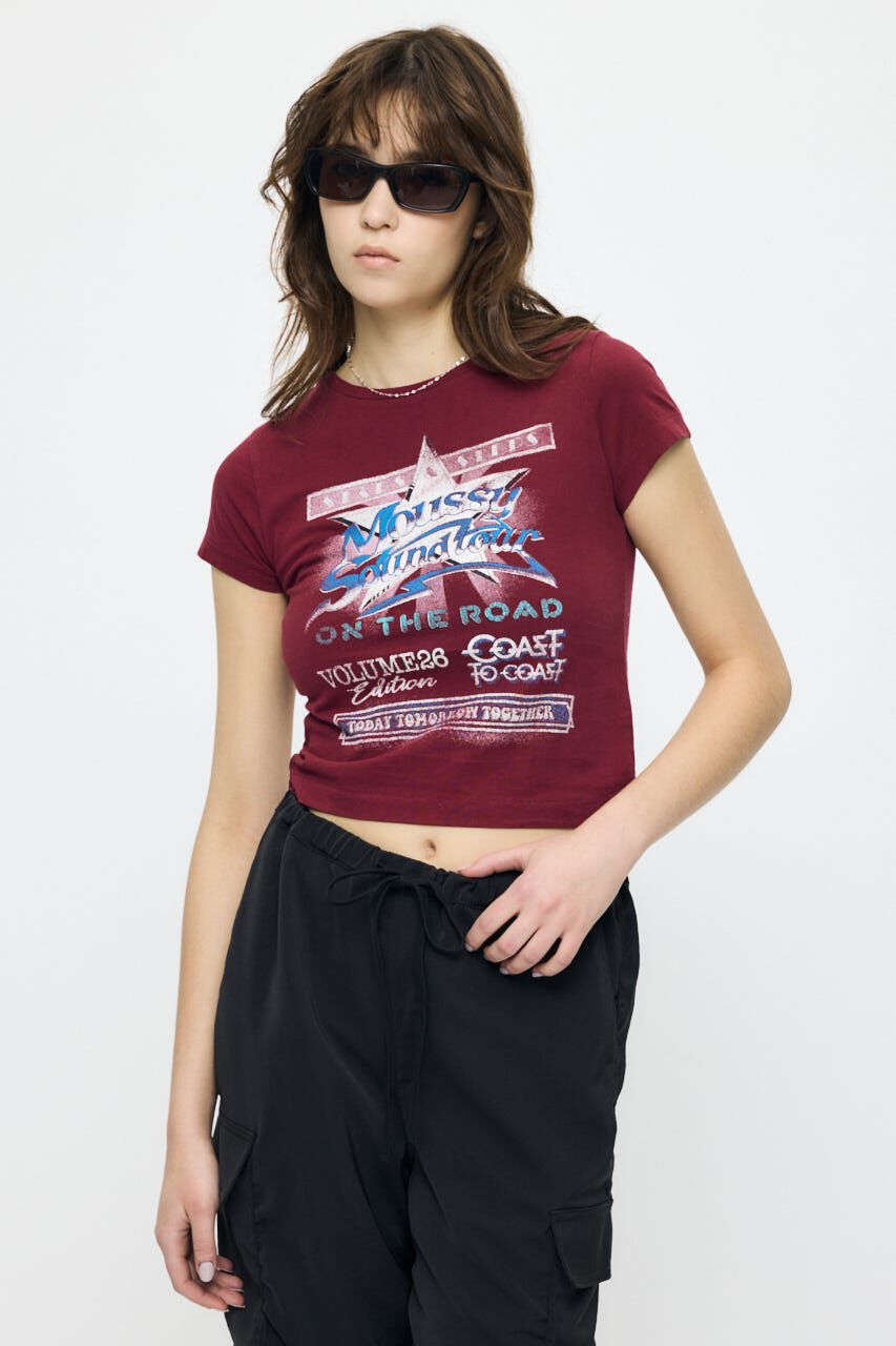 MOUSSY「MOUSSY VOL26 TOUR TEE」|Tシャツ・カットソー|D/RED3