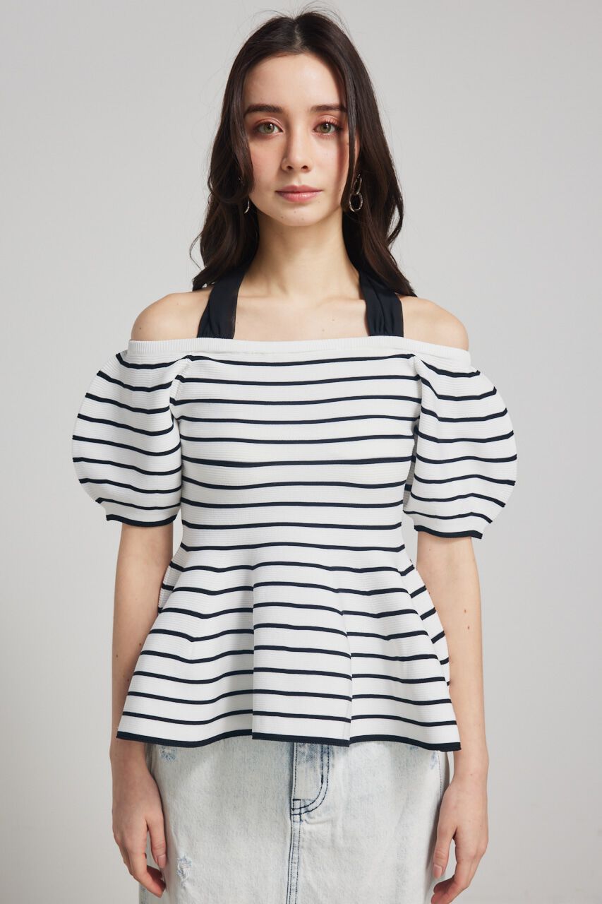 rienda「メニーWAYペプラムKnit TOP」|ニット・セーター|