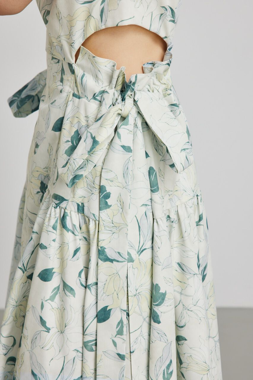 rienda「サイドリボンドロンストフレアワンピース」|ワンピース|