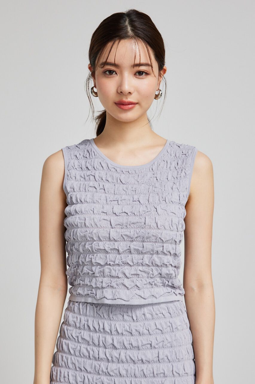 rienda「ポップコーンニットトップス」|タンクトップ|