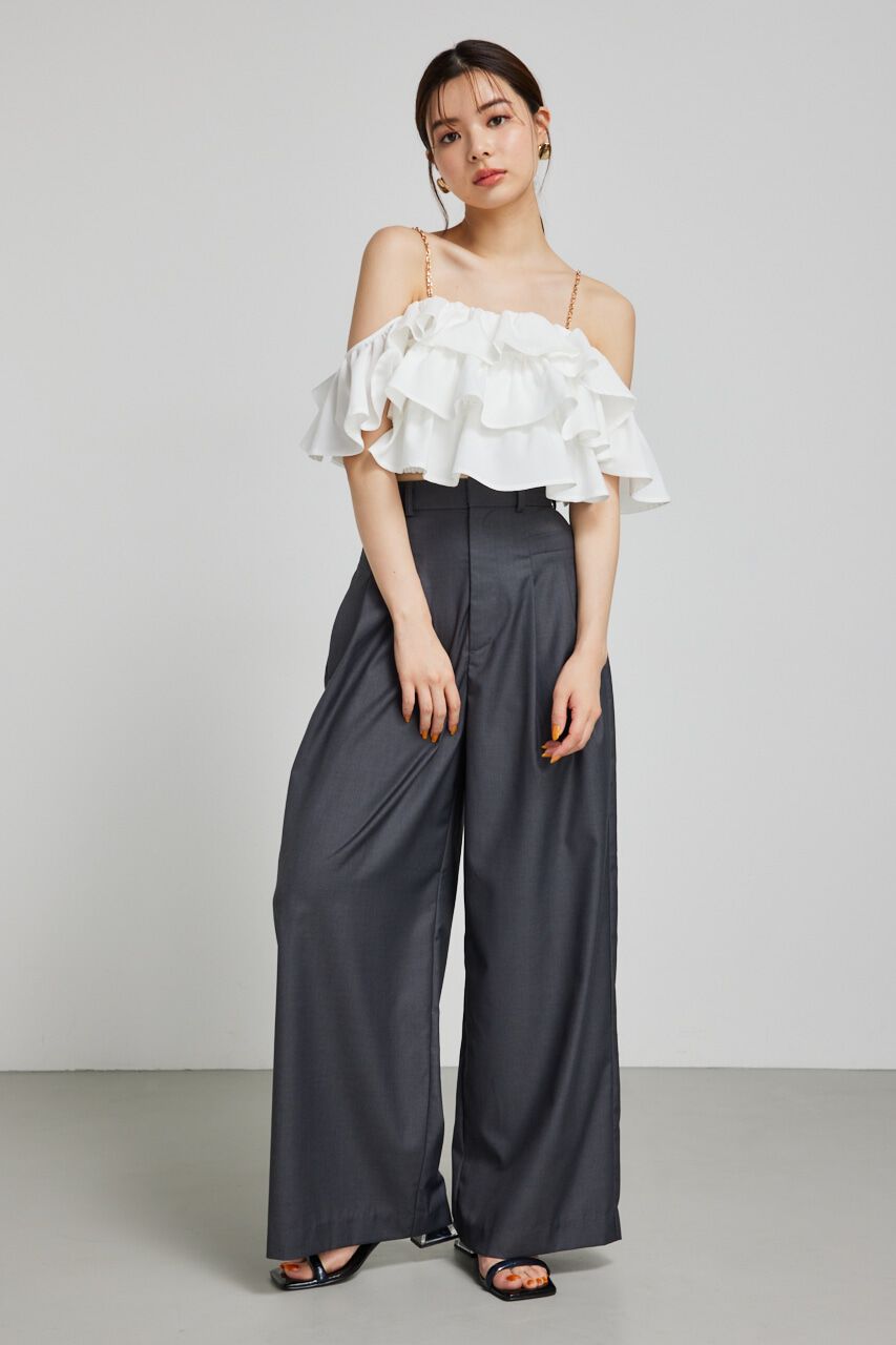 rienda「ポケットデザインタックワイドパンツ」|その他|