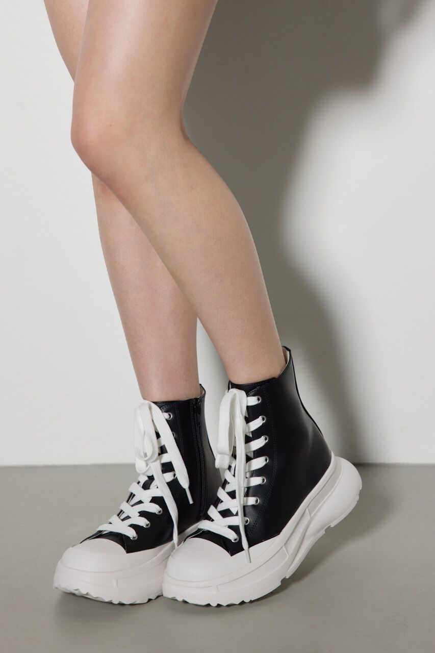 rienda「ボリュームソールフェイクレザースニーカー」|スニーカー|