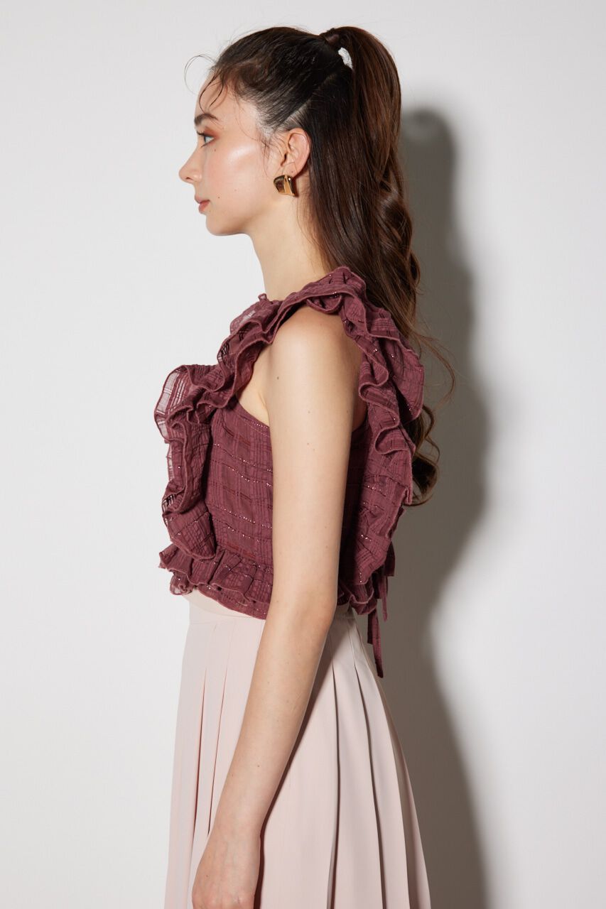 rienda「シャーリングペプラムトップス」|チュニック|