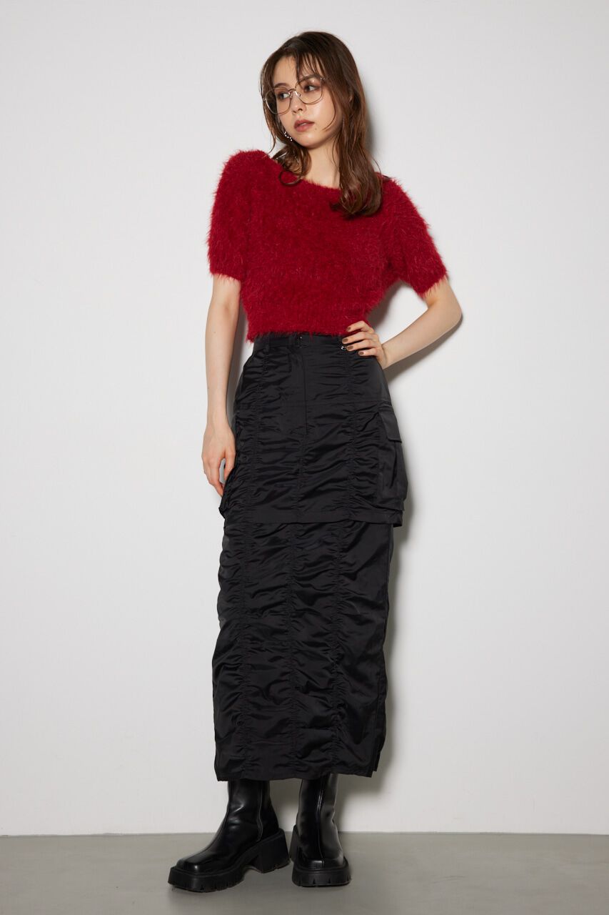 rienda「オフショルシャギーニットトップス」|ニット・セーター|