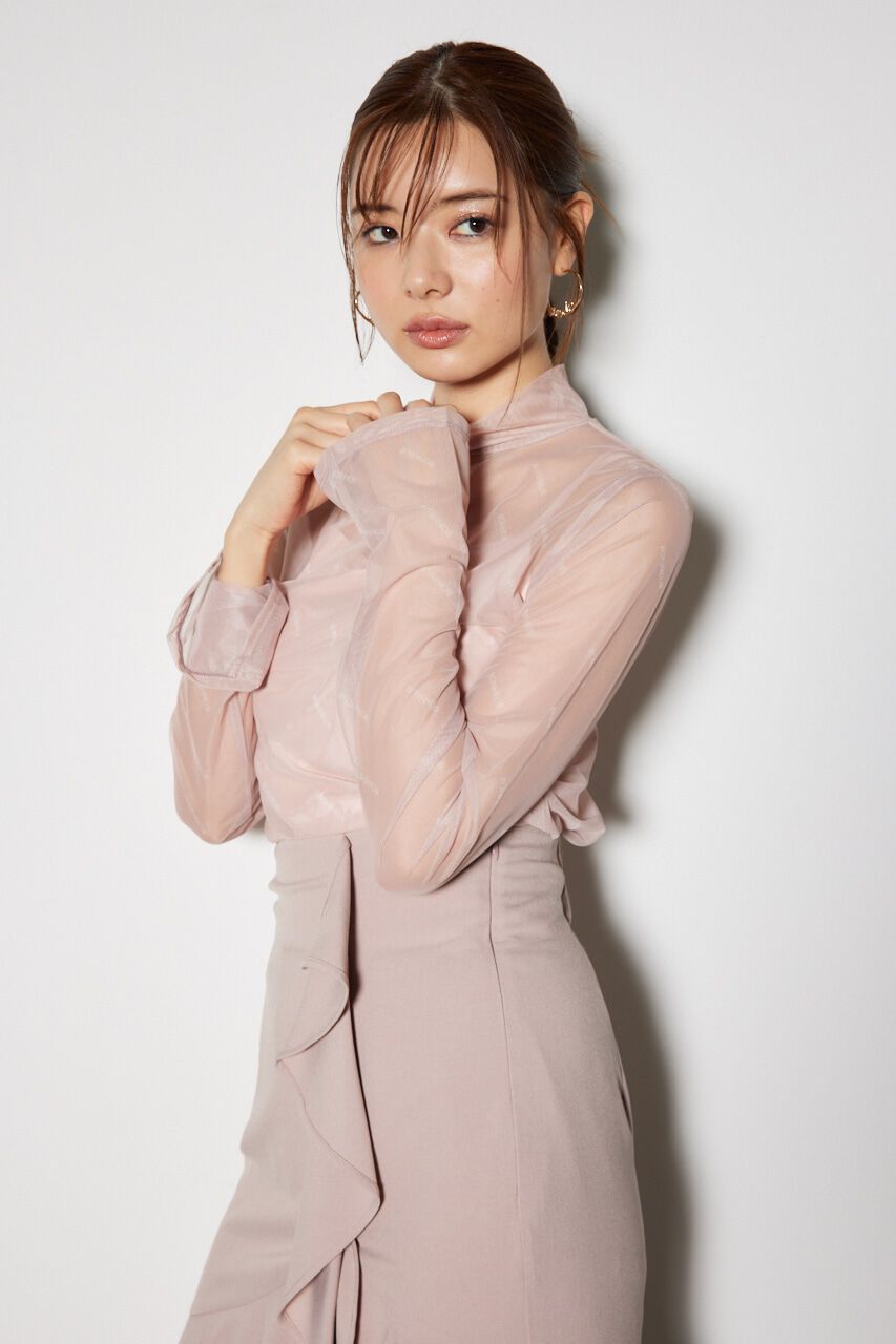 rienda「スラッシュロゴシアートップス」|Tシャツ・カットソー|