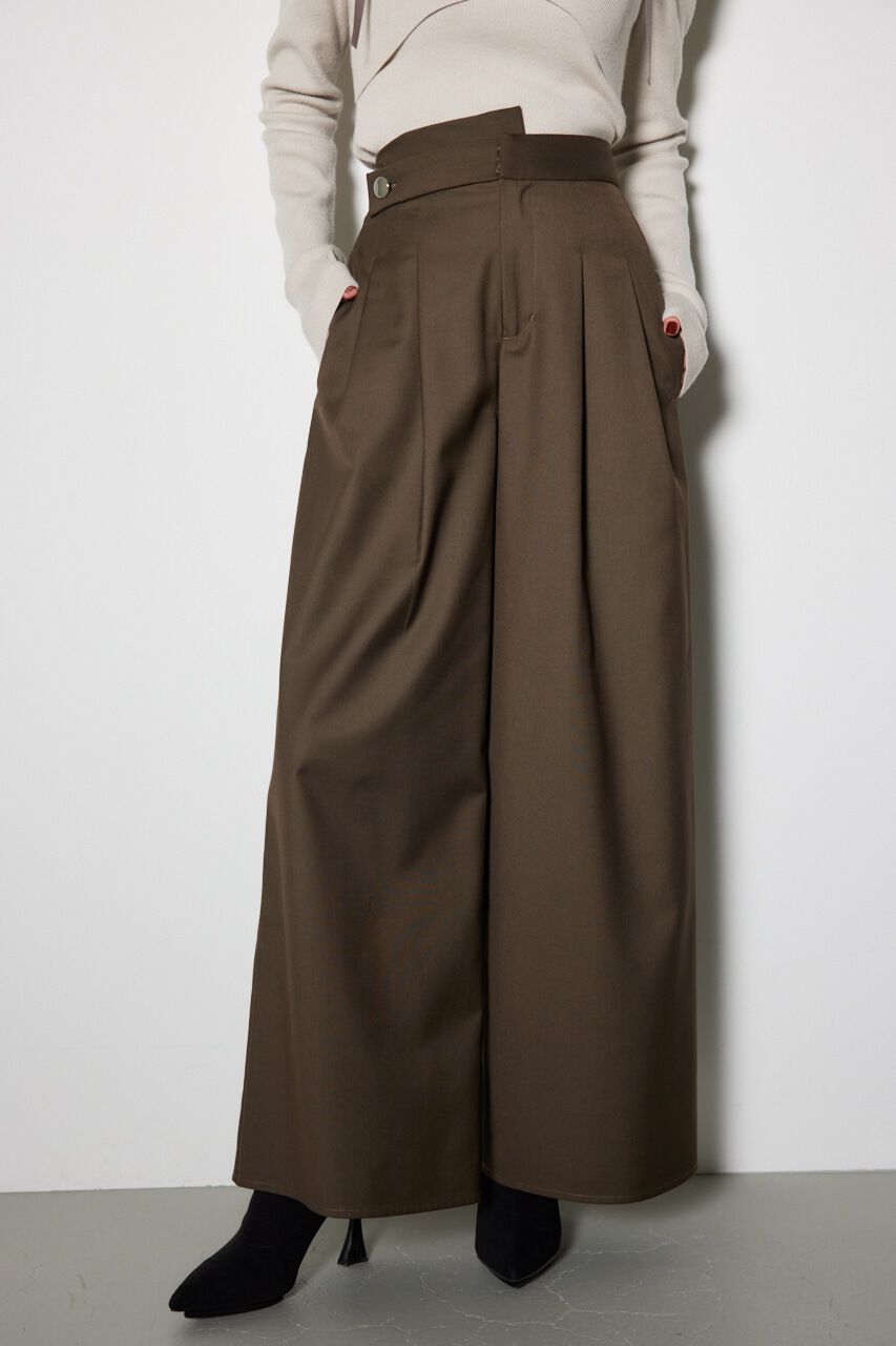 rienda「レイヤードベルトジャストウエストパンツ」|その他|