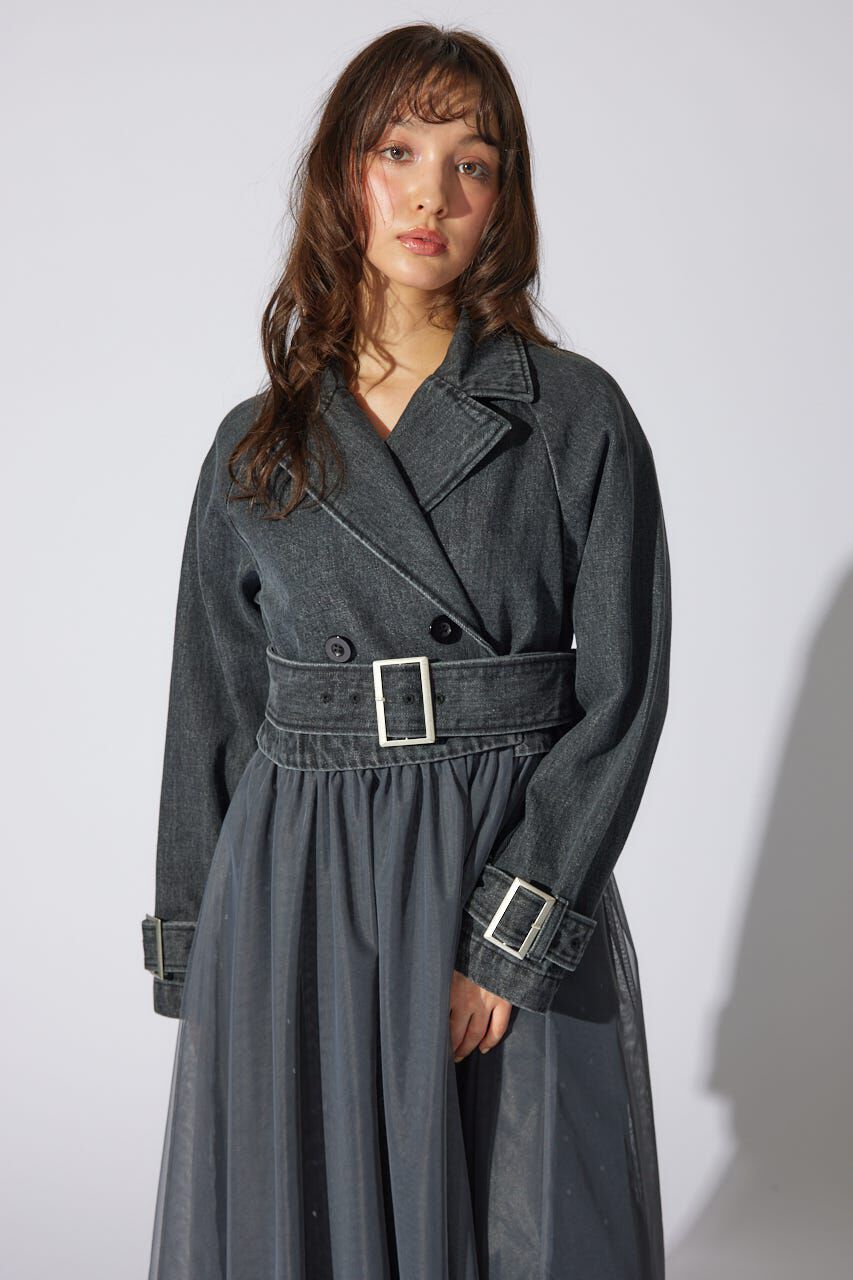 rienda「チュールコンビトレンチコート」|その他|