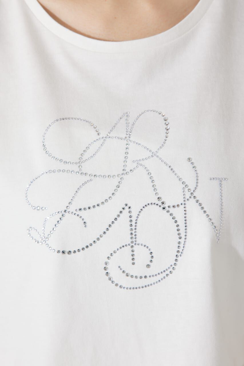rienda「ラインストーンロゴTシャツ」|Tシャツ・カットソー|