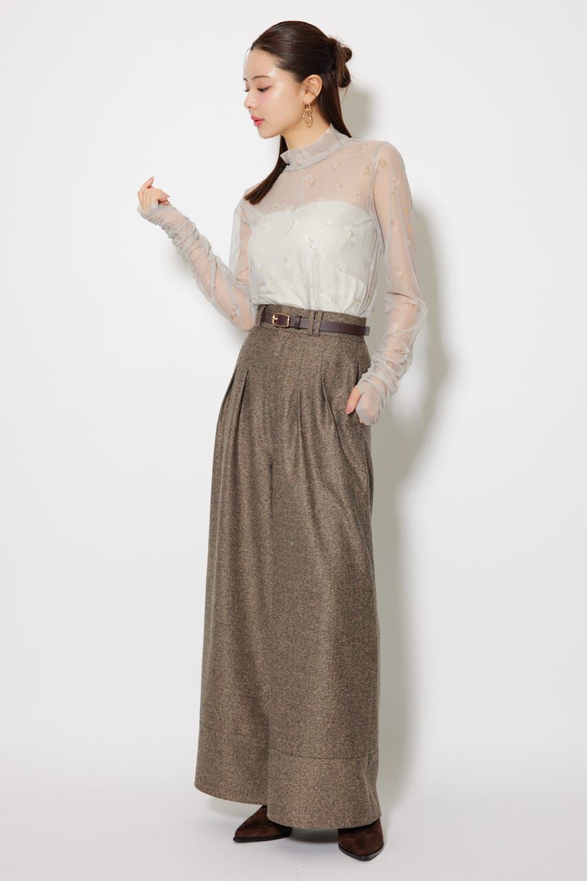 rienda「2WAYスリーブギャザーシアートップス」|Tシャツ・カットソー|