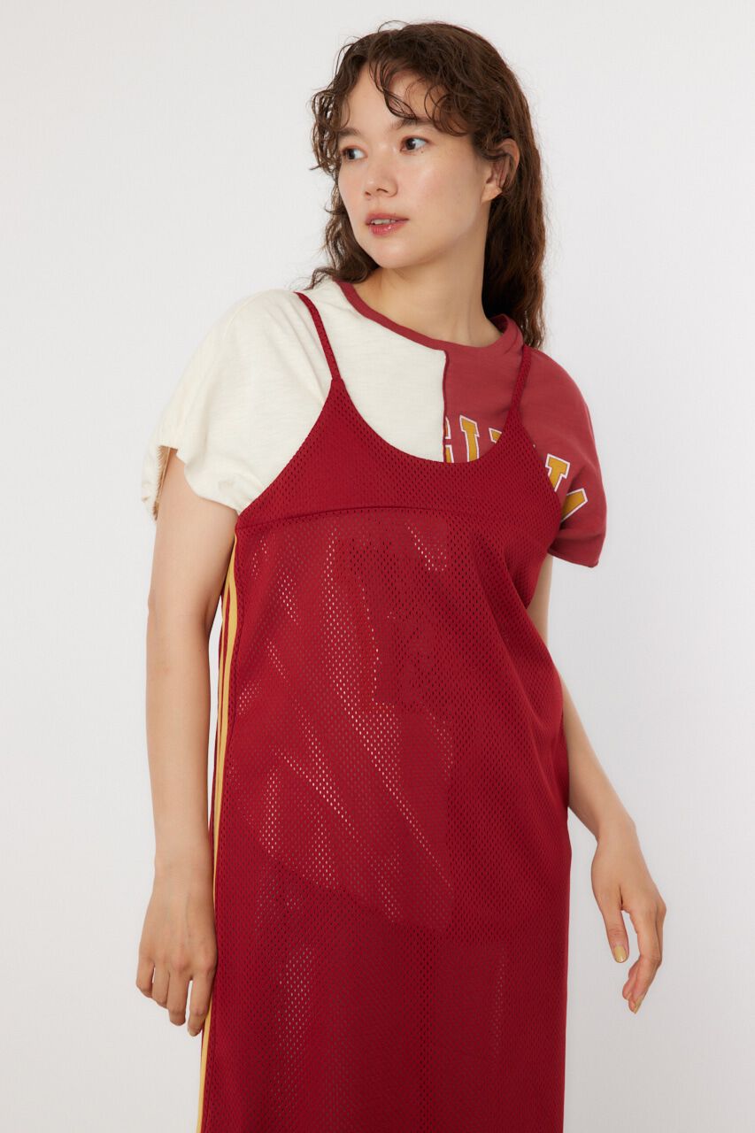 RODEO CROWNS「メッシュ切り替えラインキャミワンピース」|ワンピース|