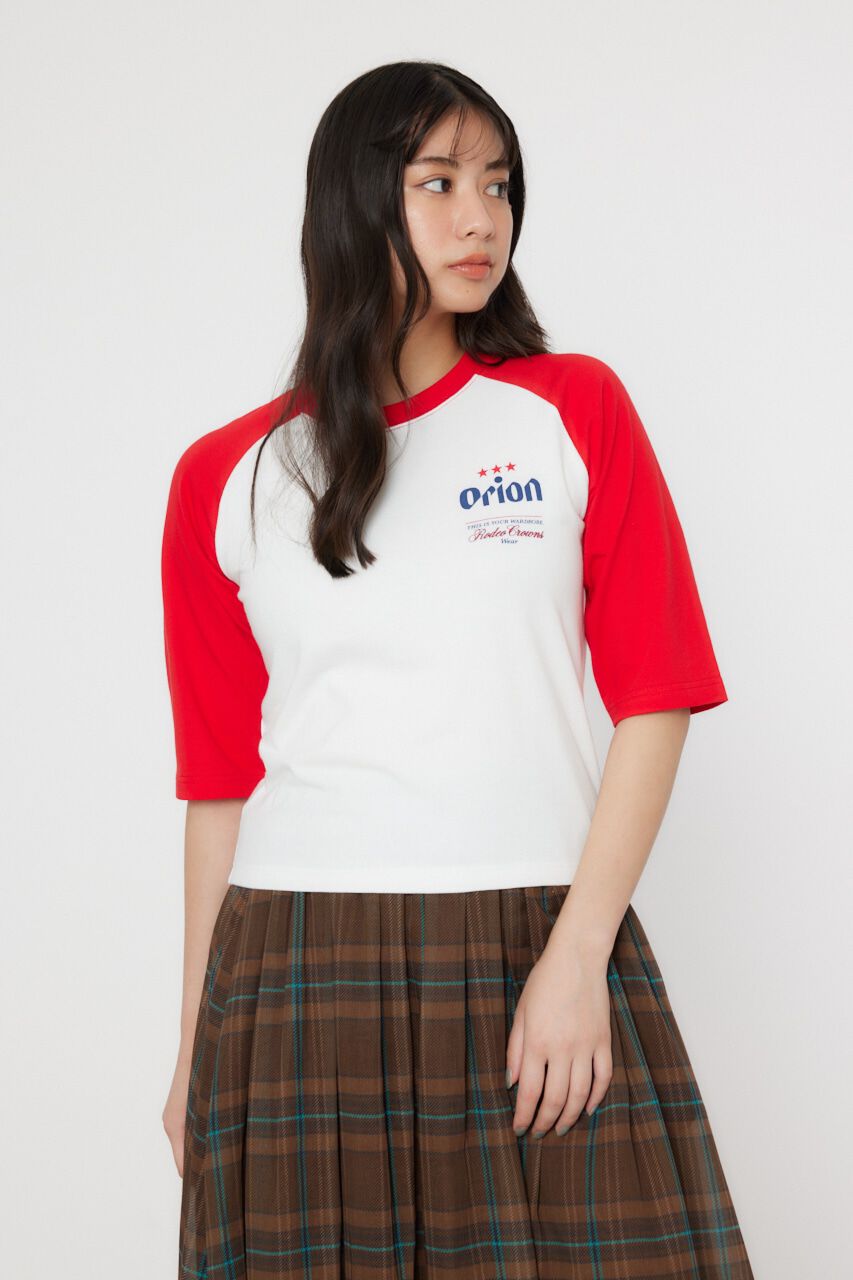 RODEO CROWNS「Orion BeerxRCSラグラン5分トップス」|Tシャツ・カットソー|