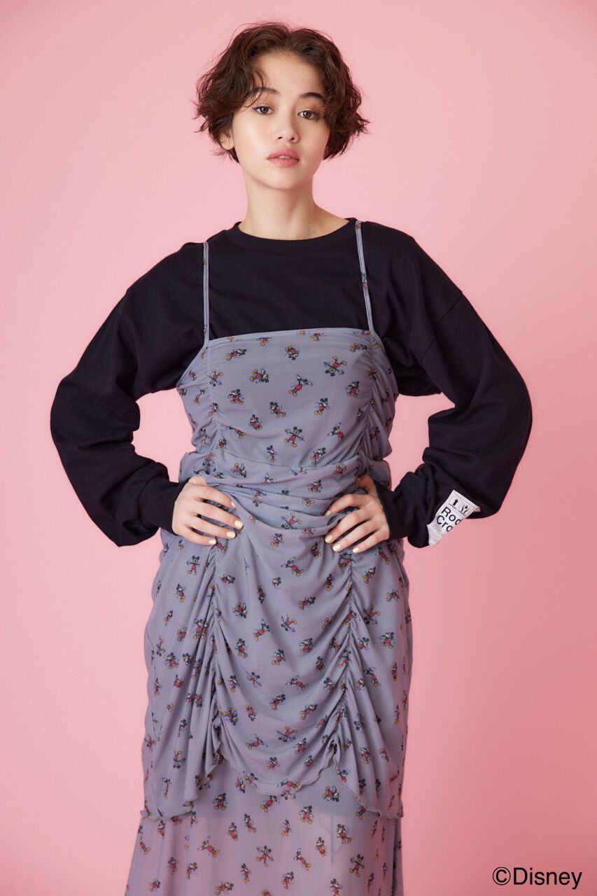 RODEO CROWNS「(ミッキー＆ミニー)シアーワンピース」|ワンピース|柄GRY5