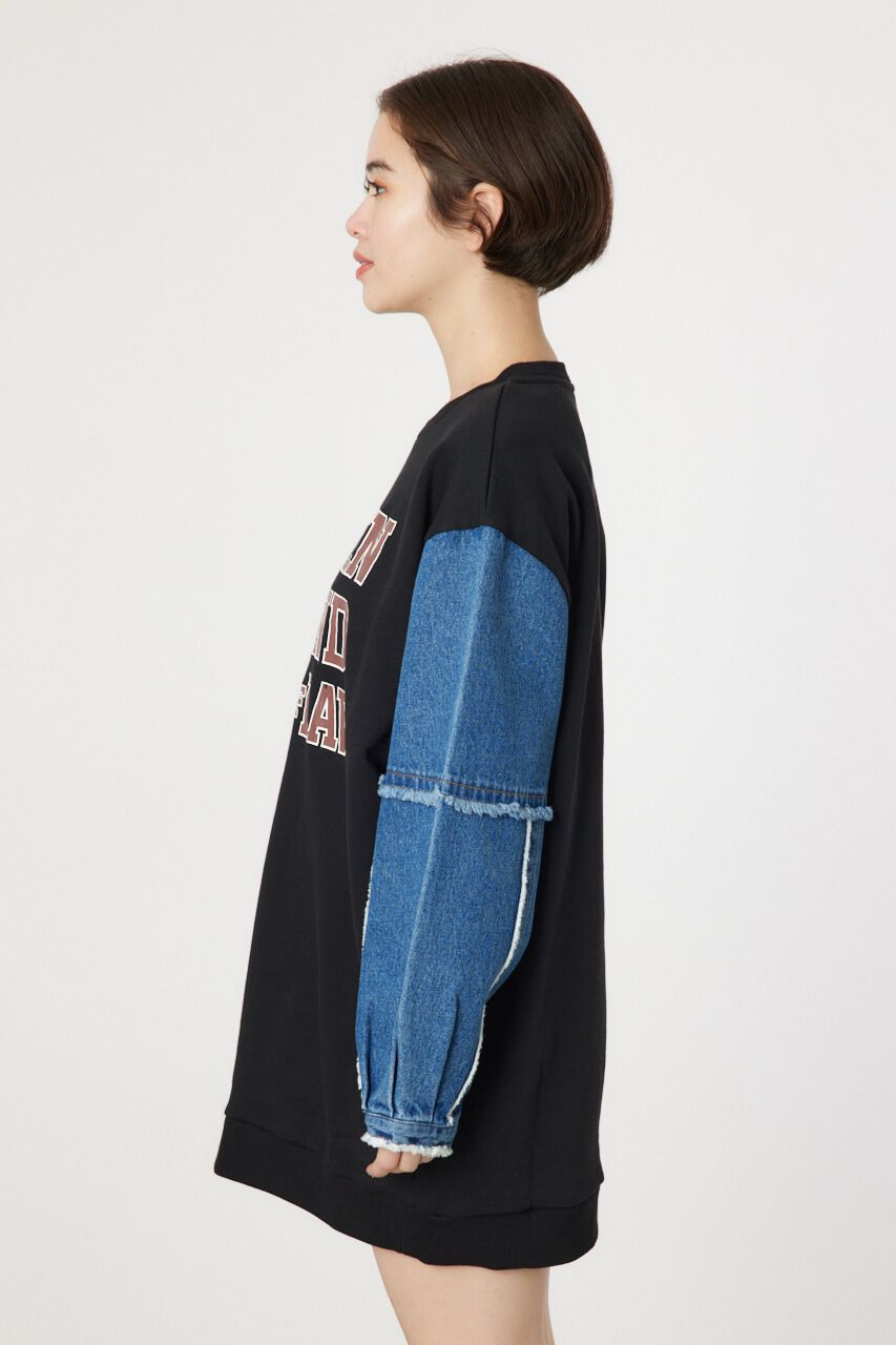 RODEO CROWNS「デニムドッキングスウェットワンピース」|ワンピース|