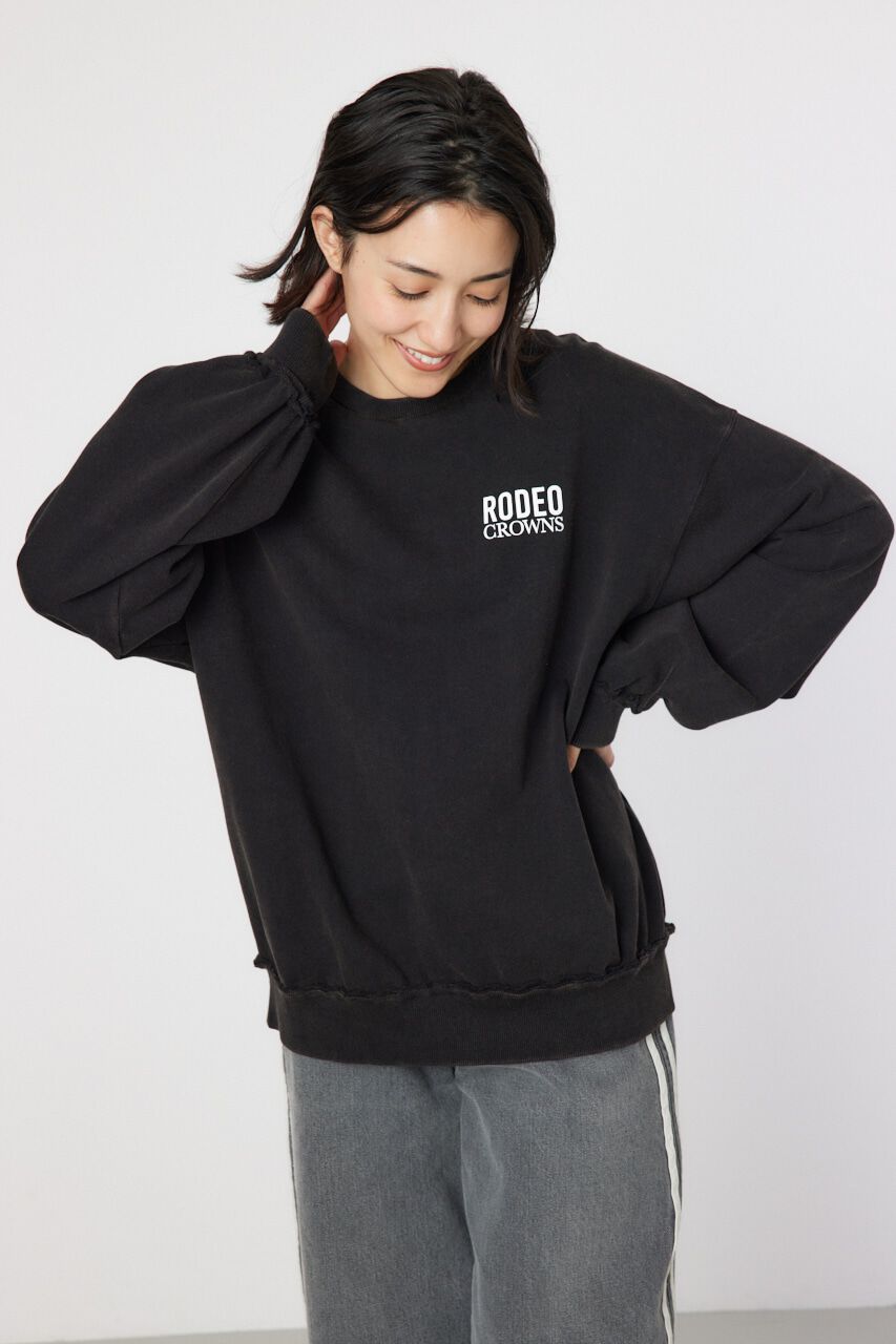 RODEO CROWNS「ダメージCROWNアップリケスウェット」|パーカー|