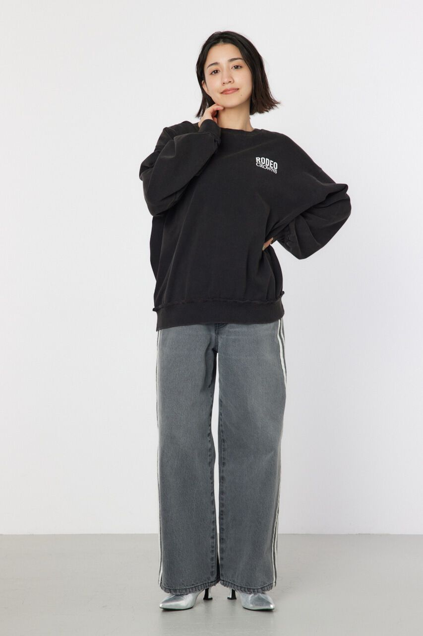 RODEO CROWNS「ダメージCROWNアップリケスウェット」|パーカー|