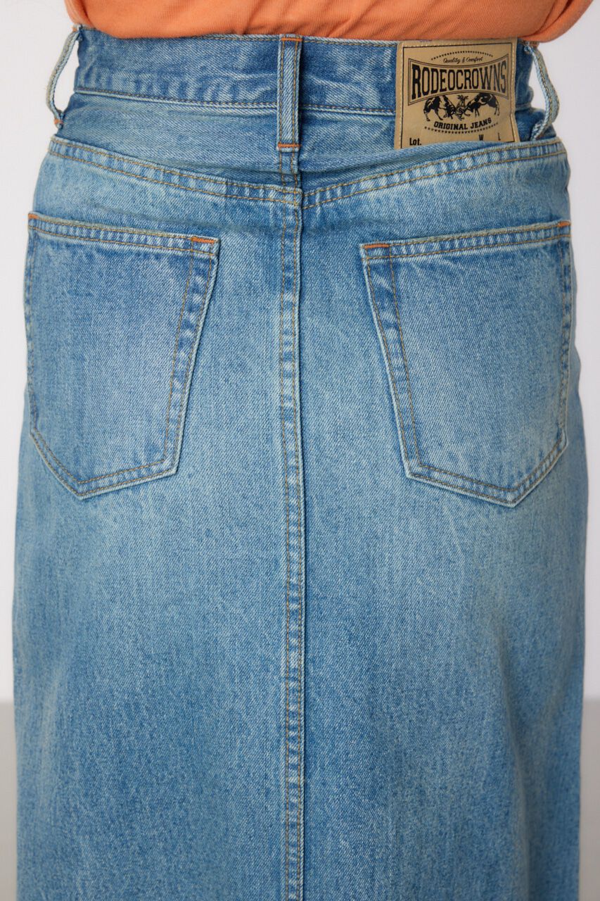 RODEO CROWNS「スリットデニムマキシスカート」|スカート|
