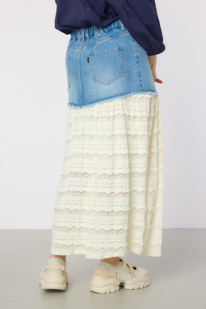 RODEO CROWNS「デニム&times;レーススカート」|スカート|