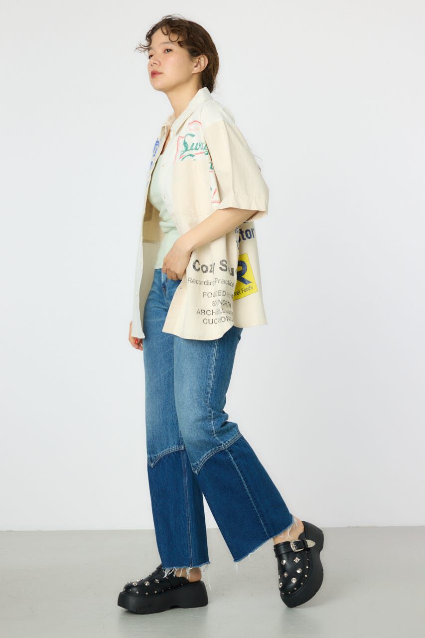 RODEO CROWNS「HEM WESTERN デニムパンツ」|デニム|