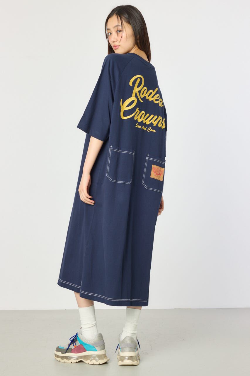 RODEO CROWNS「ラグランカラーステッチワンピース」|ワンピース|NVY