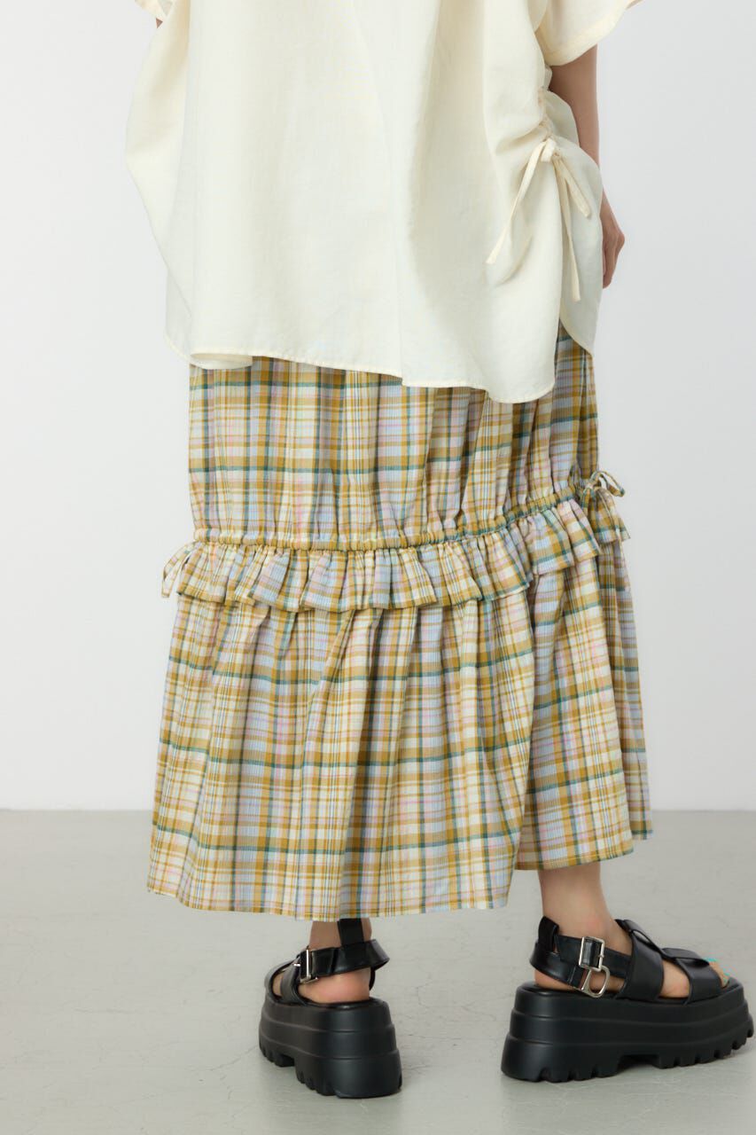 RODEO CROWNS「サマーチェックフリルティアードスカート」|スカート|