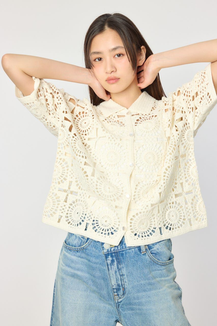 RODEO CROWNS「クロシェカーディガン」|シャツ・ブラウス|