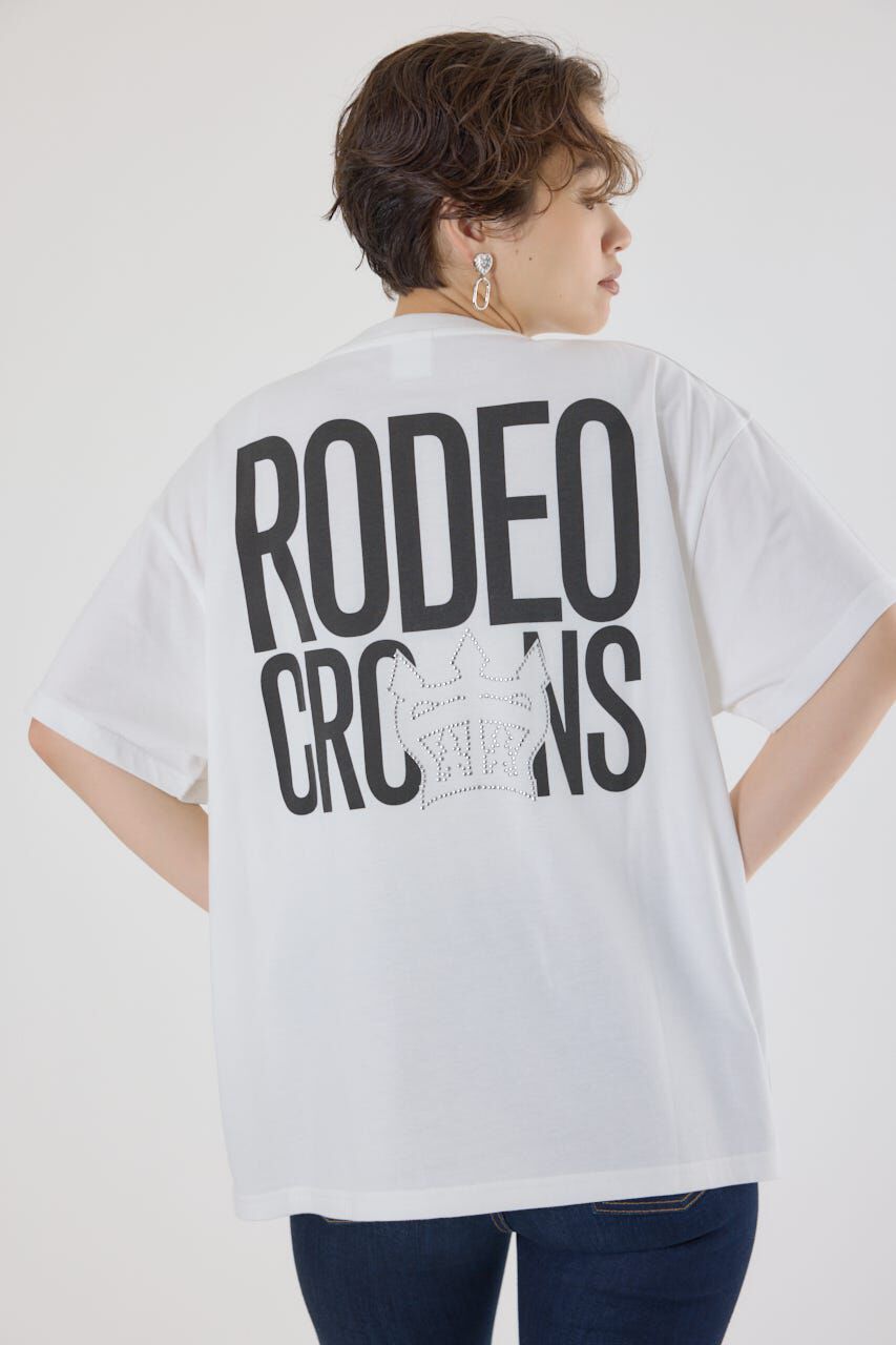 RODEO CROWNS「スタッズCROWNロゴTシャツ」|Tシャツ・カットソー|O/WHT1