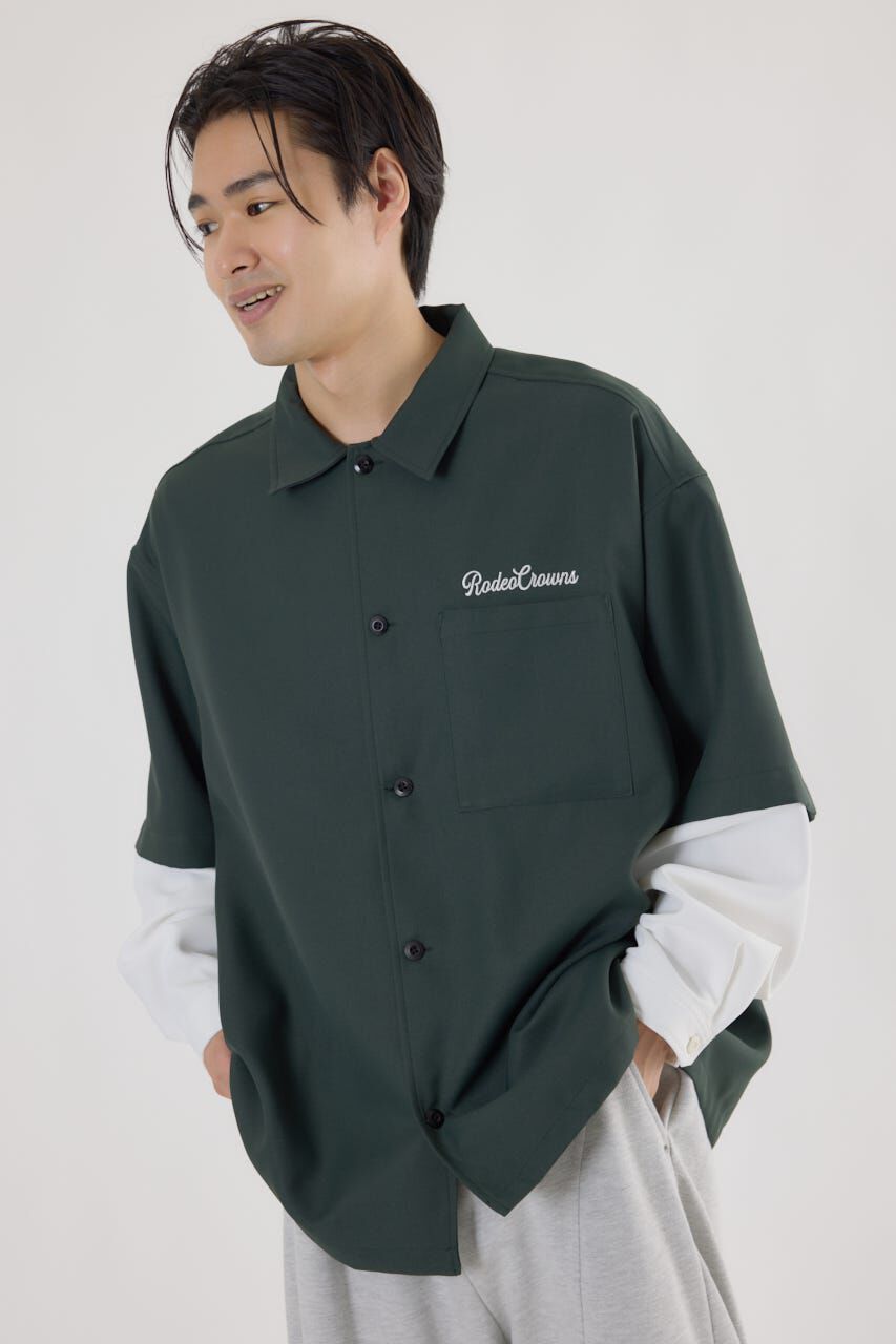 RODEO CROWNS「バックロゴレイヤードシャツ」|シャツ・ブラウス|D/GRN3