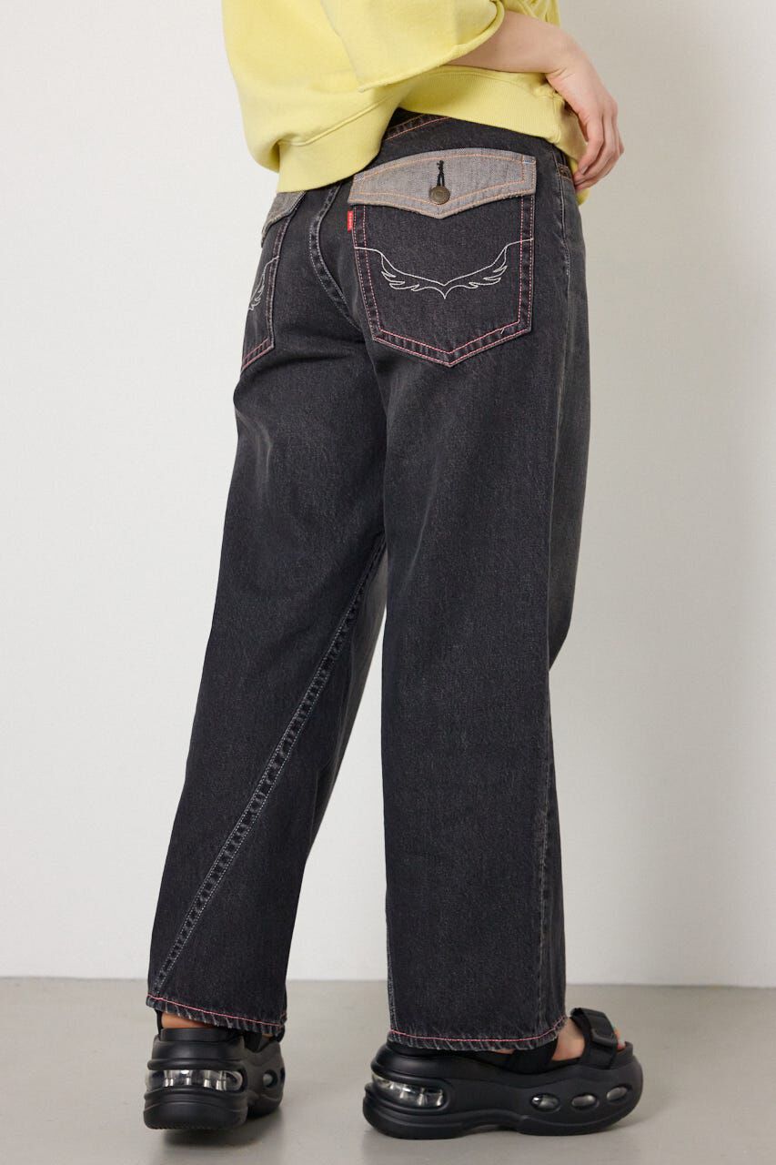 RODEO CROWNS「カラーステッチダボパンツ」|デニム|