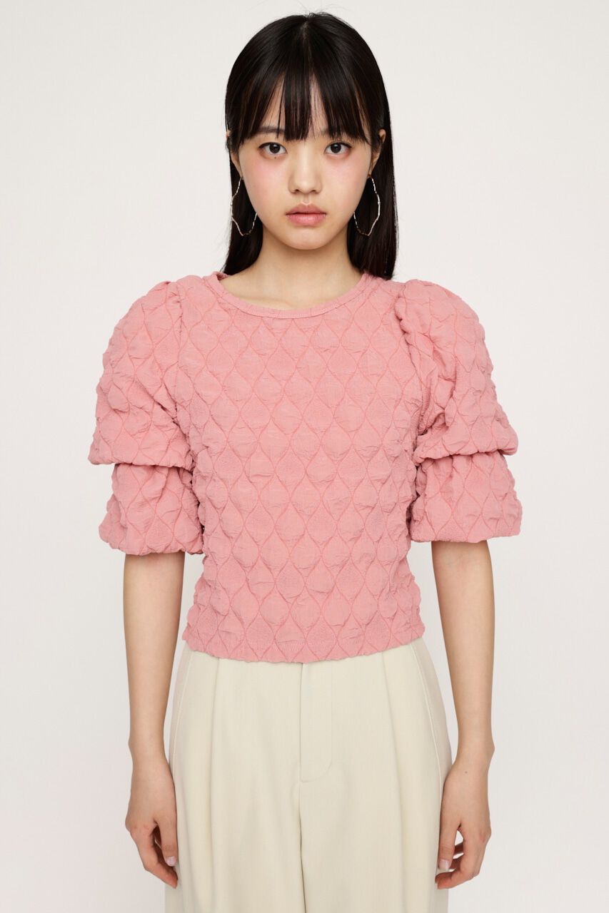 SLY「PUFF SLEEVE CUT トップス」|Tシャツ・カットソー|