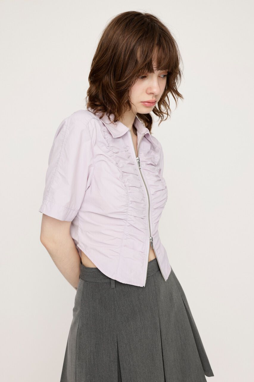 SLY「FRONT ZIP BACK OPEN ブラウス」|シャツ・ブラウス|