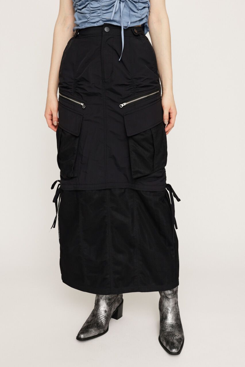 SLY「MESH DOCKING MILITALY スカート」|スカート|
