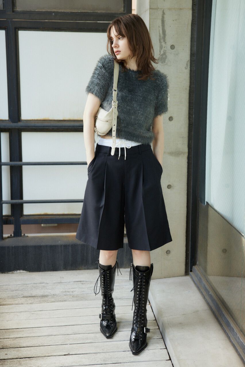 SLY「MIX SHAGGY TINY Tシャツ」|ニット・セーター|