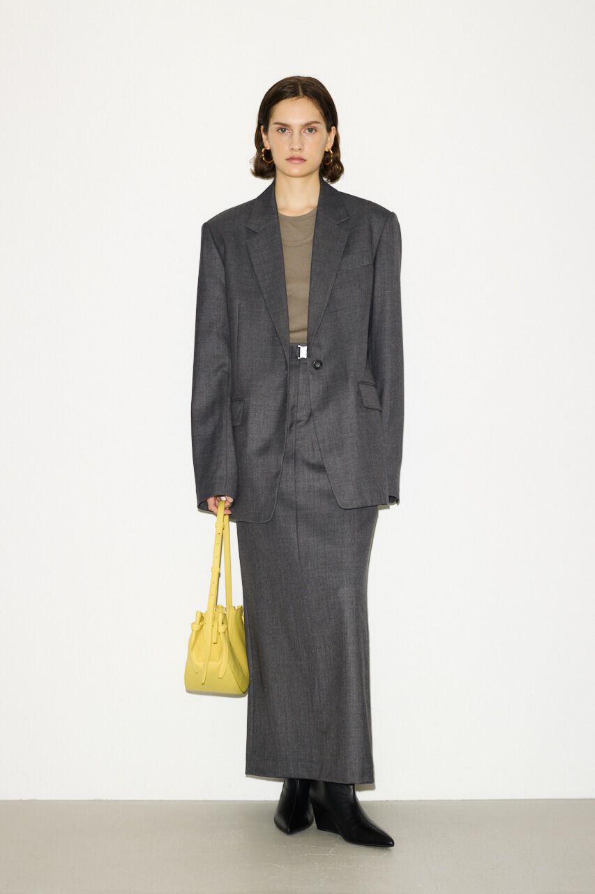 SLY「MANNISH BELTED I LINE ロングスカート」|スカート|T.GRY