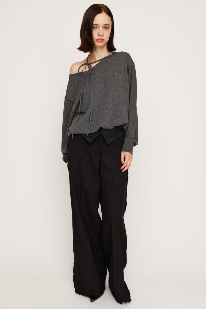 SLY「ASYMMETRY NECK LOOSE トップス」|ニット・セーター|