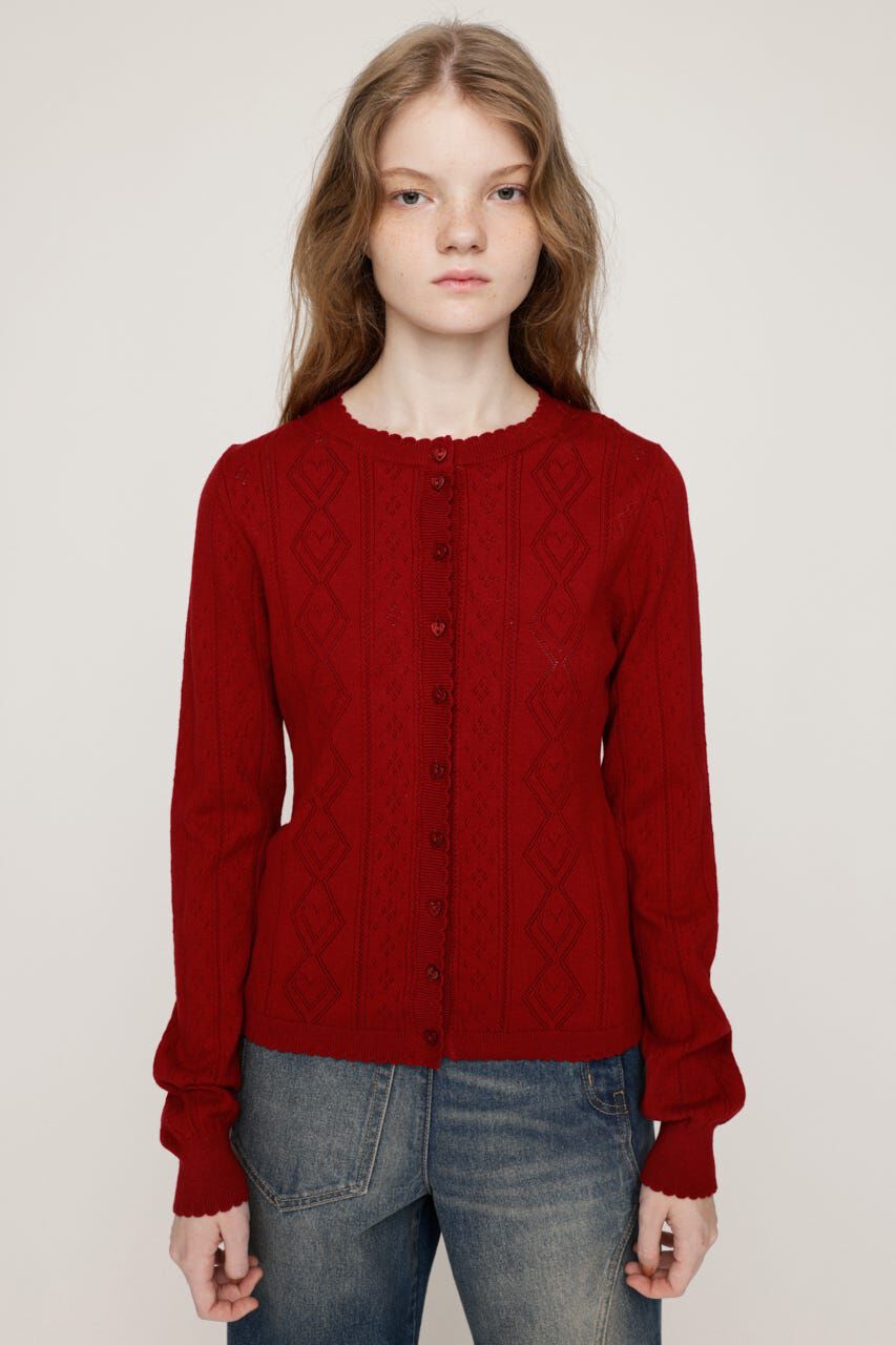 SLY「HEART CROCHET KNIT トップス」|ニット・セーター|