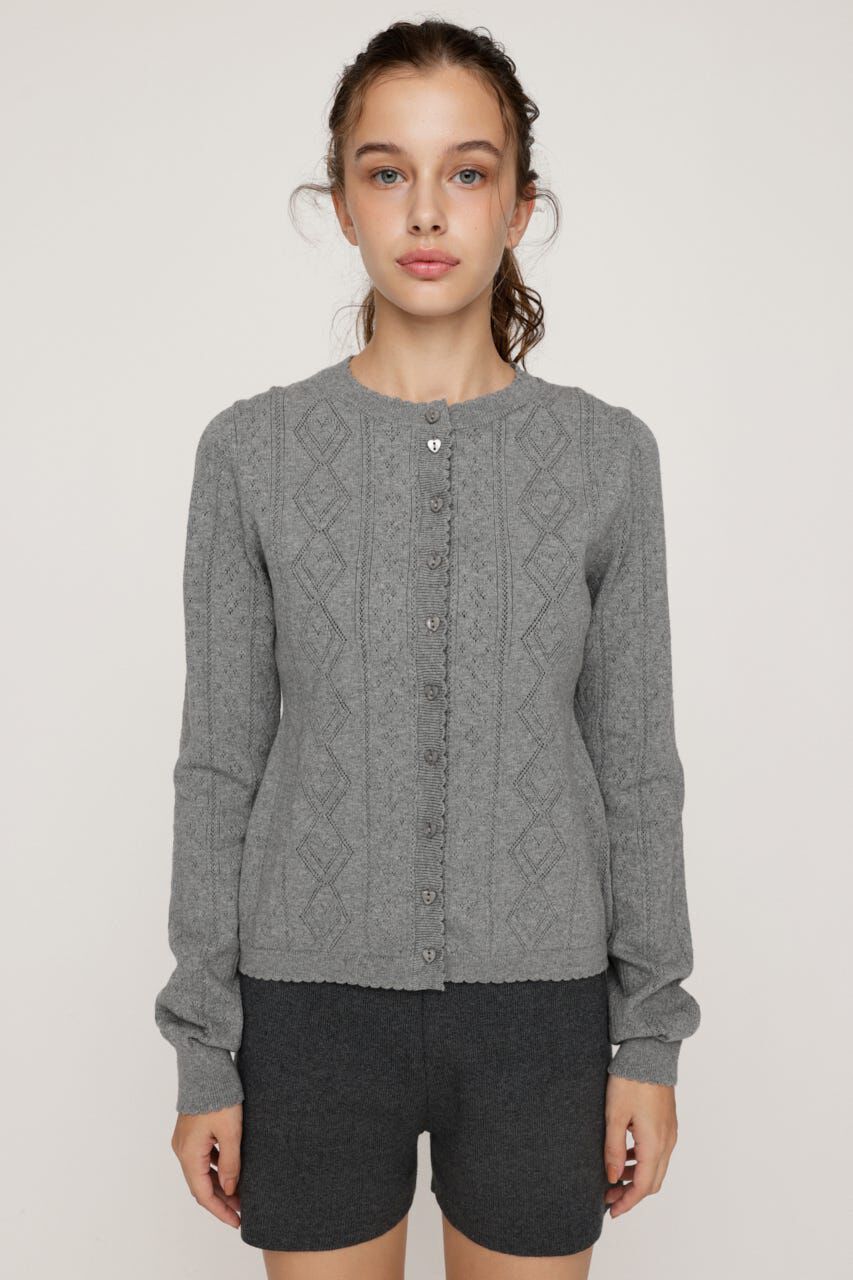 SLY「HEART CROCHET KNIT トップス」|ニット・セーター|