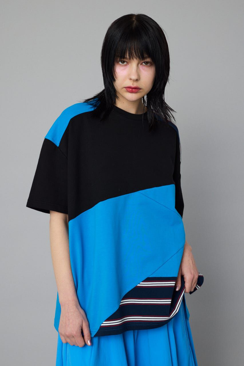 HeRIN.CYE「Switching cut tops」|Tシャツ・カットソー|BLK