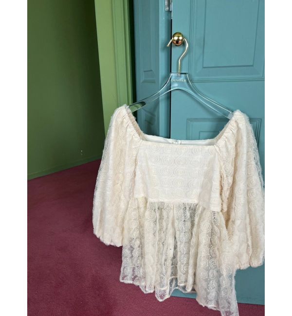 CALNAMUR「3D ROSE TULLE BL/3Dローズチュールブラウス」|シャツ・ブラウス|