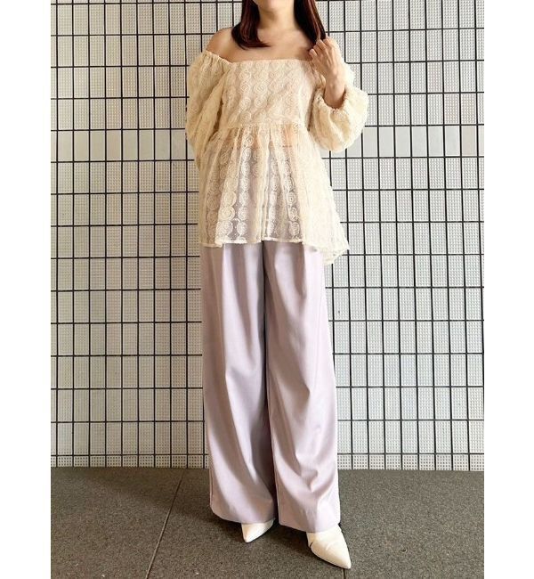 CALNAMUR「3D ROSE TULLE BL/3Dローズチュールブラウス」|シャツ・ブラウス|