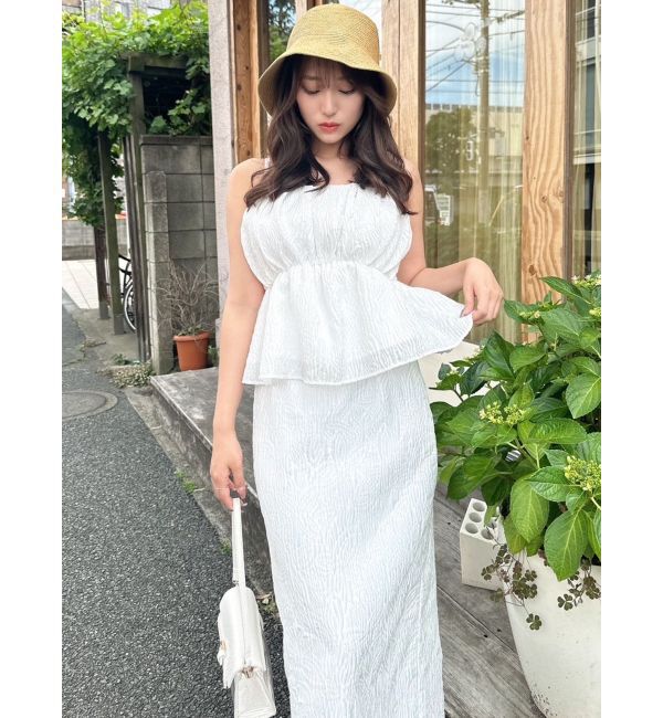 RESEXXY「ジャガードペプラムキャミチュニック【セットアップ着用可能】」|シャツ・ブラウス|