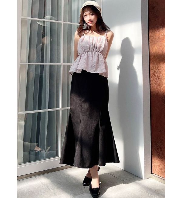 RESEXXY「ジャガードペプラムキャミチュニック【セットアップ着用可能】」|シャツ・ブラウス|