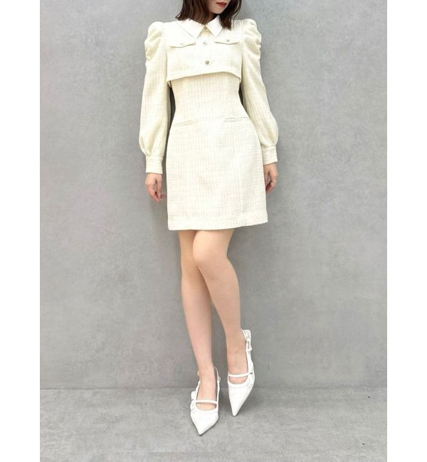 dazzlin「ツイードドッキングミニワンピース」|ワンピース|