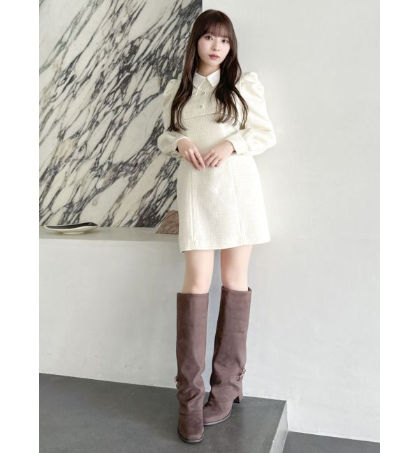 dazzlin「ツイードドッキングミニワンピース」|ワンピース|