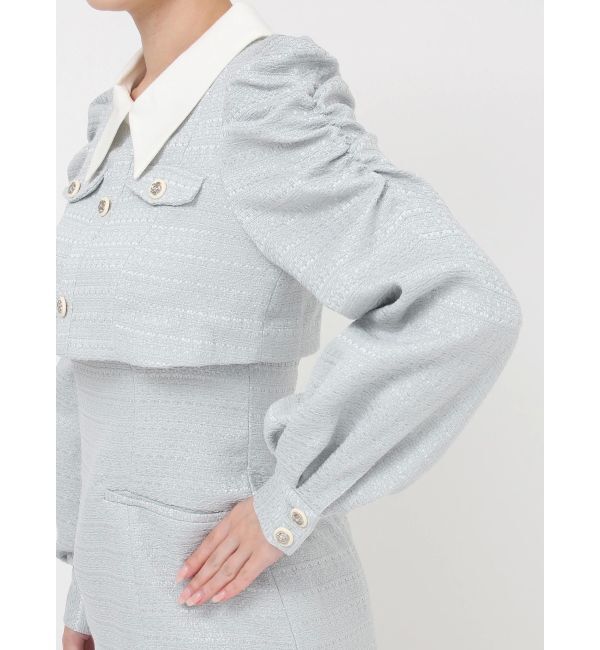 dazzlin「ツイードドッキングミニワンピース」|ワンピース|