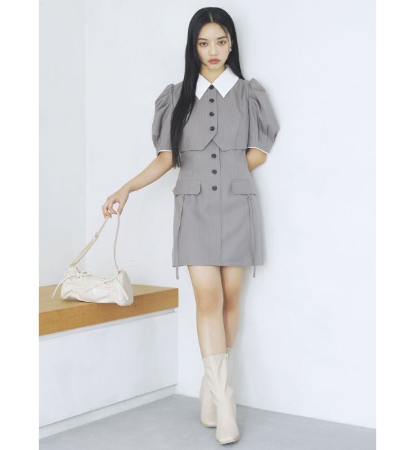 dazzlin「ジャケットライクレイヤードミニワンピース」|ワンピース|